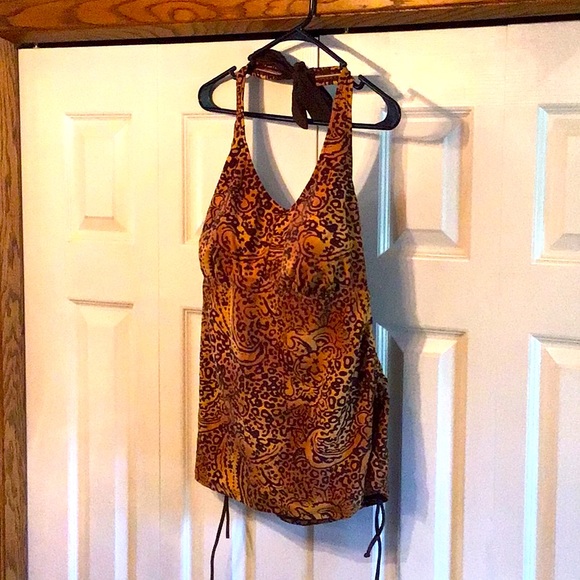 Merona Other - 20W halter swim top with cinching on side
